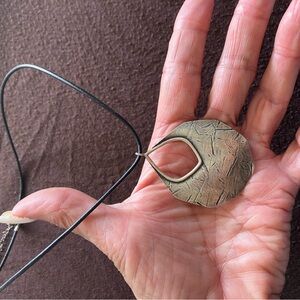 Silpada Gold and Black Textured Necklace